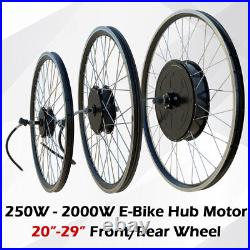 250W-2000W E-bike Conversion Kit 20-29inch 700C Wheel Front Rear Drive Motor