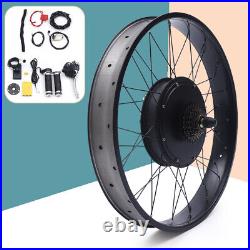 26 1500W Rear Hub Motor LCD E-Bike Electric Bicycle Conversion Kit Fat Tire 48V