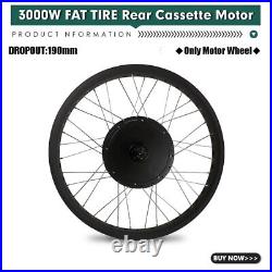 3000W Fat Tire E-bike Brushless Rear Rotate Cassette Drive Motor Conversion Kit