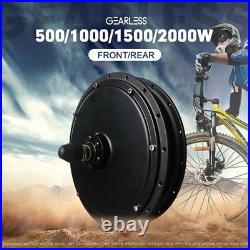 36V 48V 500W 1000W 1500W 2000W E-bike Gearless Hub Motor Front Rear Wheel Drive