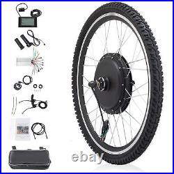 48V Electric Bicycle Motor Conversion Kit Rear Wheel EBike Hub 1500W Set Black