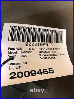 Bmw 4.4l Rear Differential Drive Shaft OE 7562830 Fits BMW 750LI 2009-2012