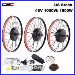 CSC 1000W Direct Drive Hub Motor 1500W Electric Bicycle Rear Wheel Ebike Kit 48V