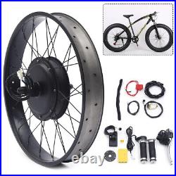 Electric Bicycle Conversion Kit Fat Tire E-Bike 48V 1500W 26 Rear Hub Motor LCD