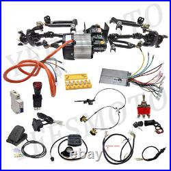 Front + Rear Axle Kits 1000W 1500W Differential Motor for Mower ATV Quad Go Kart