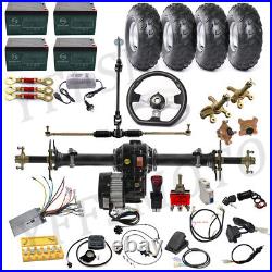 Front Rear Drive Axle Kit 1000W 1500W Differential Motor Wheel Track ATV Quad US